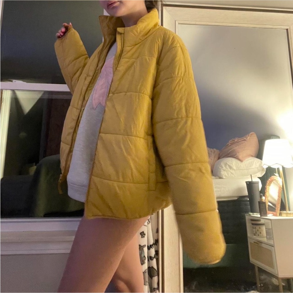 Universal Thread Mustard Yellow Puffer Jacket - image 7